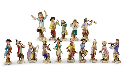 Lot 122 - Dresden Porelain Monkey Band 20th Century...