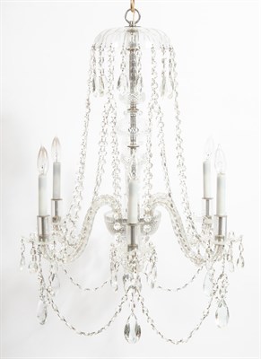 Lot 118 - George III Style Cut-Glass Six-Light...