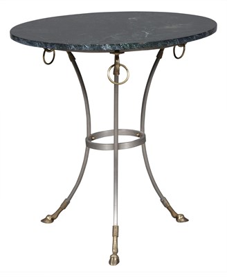 Lot 199 - Empire Style Steel and Brass Guéridon Height...