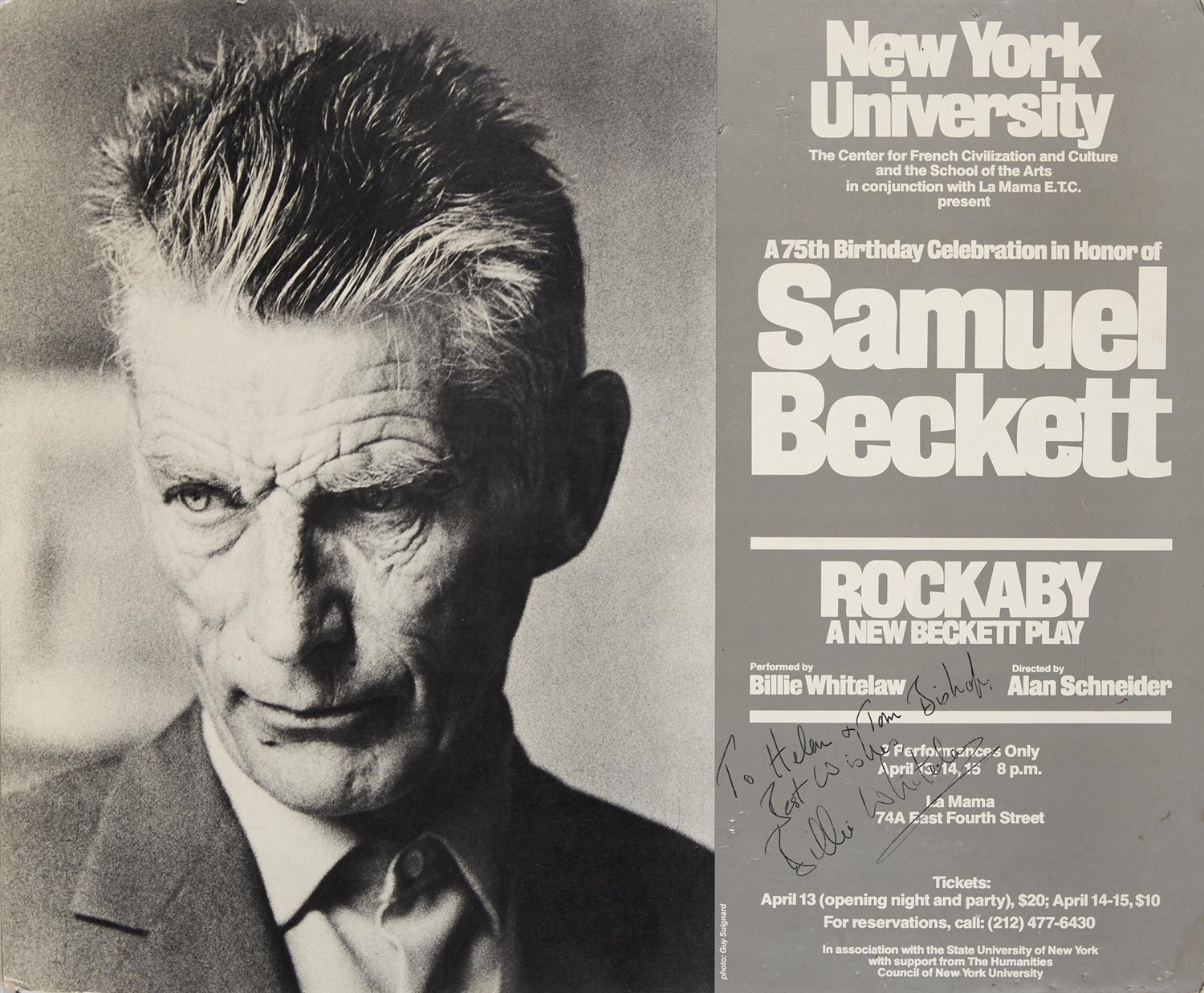 Lot 82 - [BECKETT, SAMUEL--POSTERS] Four inscribed...