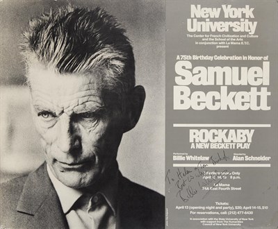 Lot 82 - [BECKETT, SAMUEL--POSTERS] Four inscribed...
