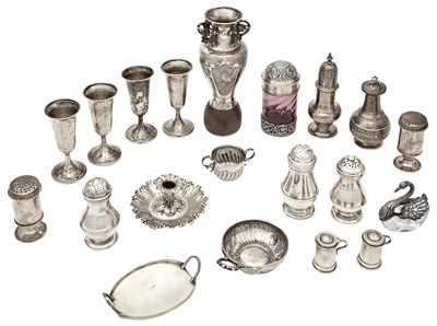 Lot 227 - Group of Silver and Silver Plated Table Articles