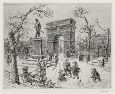 Lot 170 - John Sloan SCULPTURE IN WASHINGTON SQUARE...