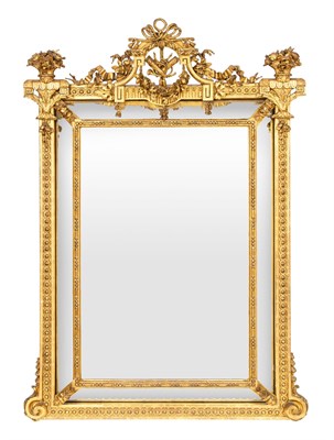 Lot 804 - Napoleon III Giltwood Mirror Late 19th century...
