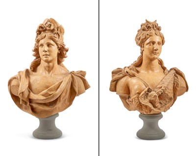 Lot 784 - Pair of Louis XVI Style Terracotta Painted...