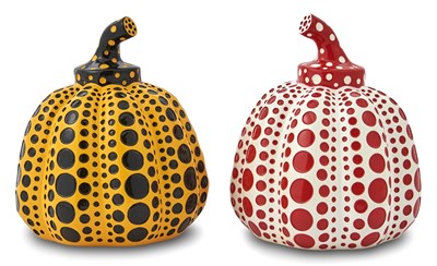Lot 40 - Yayoi Kusama (b. 1929) RED PUMPKIN; YELLOW...
