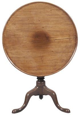 Lot 90 - George III Mahogany Tripod Table Height 28 1/4...