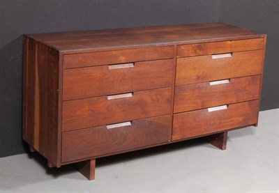 Lot 323 - George Nakashima Walnut Double Chest of Drawers