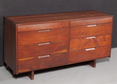 Lot 324 - George Nakashima Walnut Double Chest of Drawers