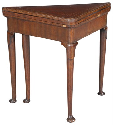 Lot 676 - George II Featherbanded Walnut Triple-Top Fold...