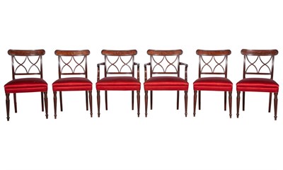 Lot 713A - Set of Twelve Regency Mahogany Dining Chairs...