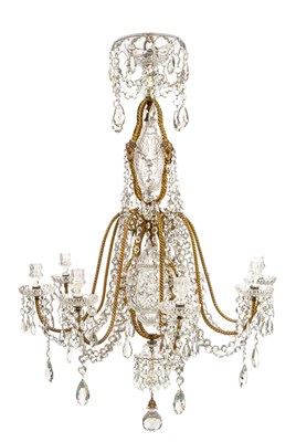 Lot 791 - Neoclassical Style Gilt Bronze and Cut Glass...