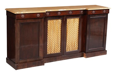 Lot 177 - Regecny Style Grain Painted and Painted Marble...