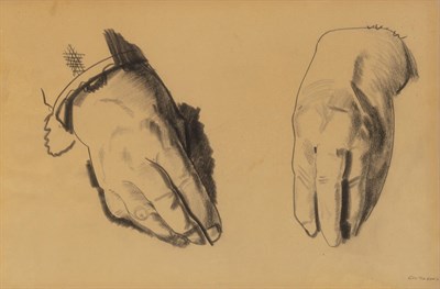 Lot 1089 - George Bellows American, 1882-1925 Hands...