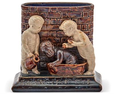 Lot 244 - Doulton Lambeth Stoneware Group Spill Vase...