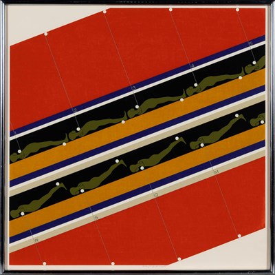 Lot 76 - Ernest Trova (1927-2009) FALLING MAN Color...