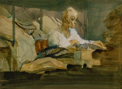 Lot 39 - David Levine American, 1926-2009 The Stacks,...