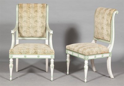 Lot 218 - Set of Twelve Italian Style Upholstered and...