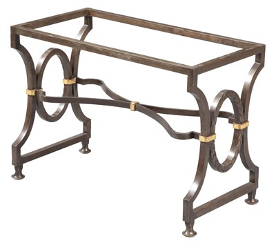 Lot 301 - Gilbert Poillerat Style Parcel-Gilt Iron Low...