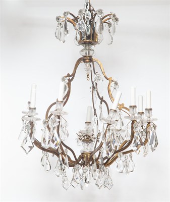 Lot 150 - Glass and Metal Chandelier