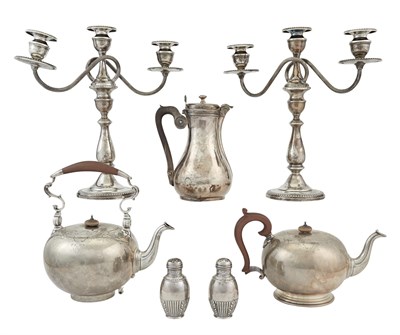 Lot 173 - Group of Sterling Silver and Silver Plated Table Articles