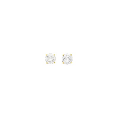 Lot 146 - Pair of Gold and Diamond Stud Earrings