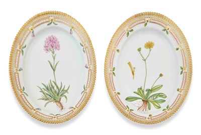 Lot 306 - Pair of Royal Copenhagen Flora Danica...