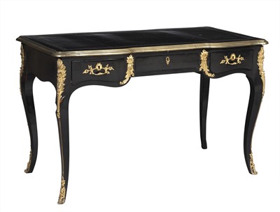 Lot 176 - Louis XV Style Ebonized Bureau Plat