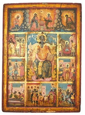 Lot 241 - Greek Icon of Saint Haralambos the Hieromartyr and Wonderworker