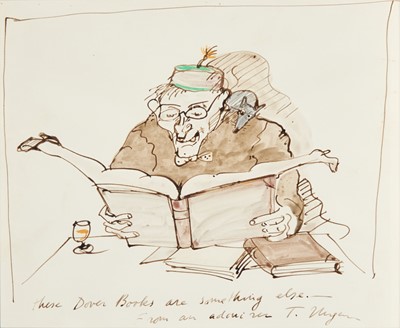 Lot 332 - Tomi Ungerer's droll drawing for Dover Books, gifted to the publisher