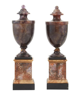 Lot 779 - Pair of George III Style Variegated Blue John...