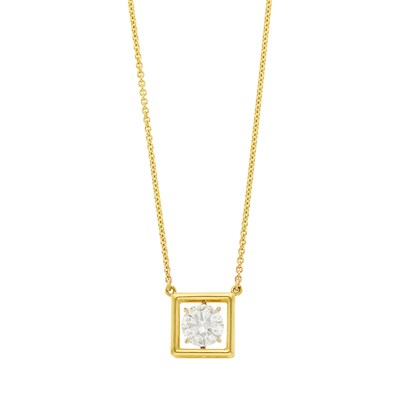 Lot 136 - Gold and Diamond Pendant-Chain Necklace