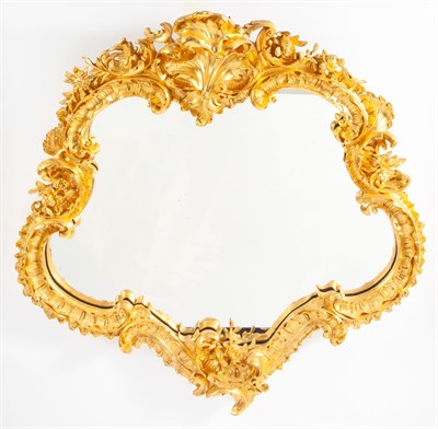 Lot 203 - Rococo Style Giltwood Mirror Height 46 1/4...