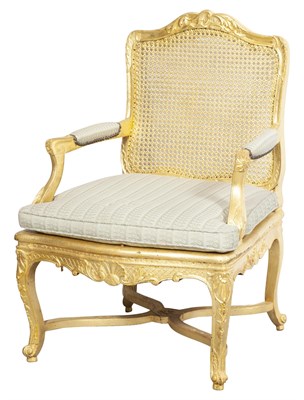 Lot 231 - Régence Style Giltwood Fauteuil