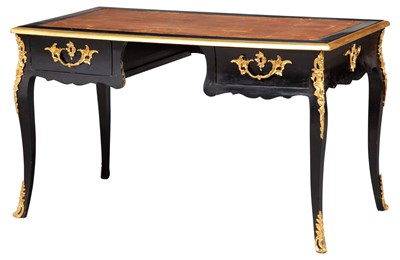 Lot 167 - Louis XV Style Ebonized Bureau Plat Height 28...
