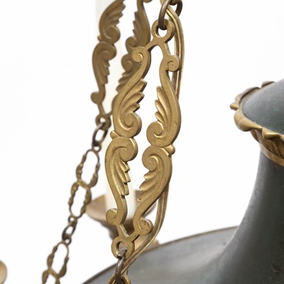 Lot 237 - Empire Gilt and Patinated Bronze Chandelier