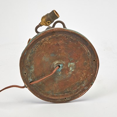 Lot 369 - Art Nouveau Style Three Light Bronze Lily Pad Lamp Base