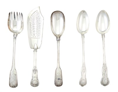 Lot 202 - Five George IV/ Victorian Sterling Silver Serving Pieces
