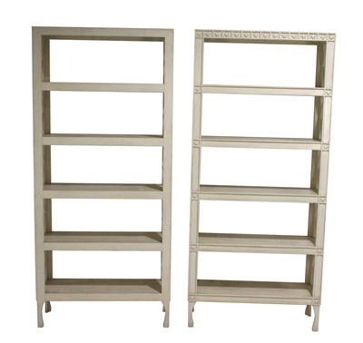 Lot 241 - Pair of Painted Wood Five-Tier Etageres