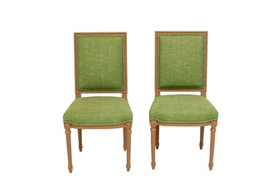 Lot 293 - Pair of Louis XVI Style Painted Wood Side Chairs