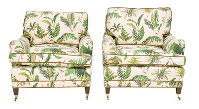 Lot 346 - Pair of Luther Quintana Upholstered Club Chairs