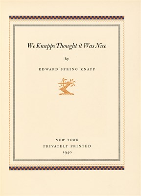 Lot 47 - The Property of a New England Family KNAPP,...