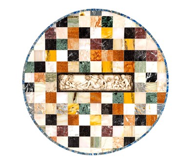 Lot 759 - Roman Marble Inset Specimen Marble Table Top...
