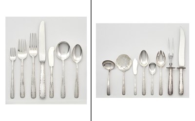 Lot 230 - Gorham Sterling Silver Camellia Pattern Part Flatware Service