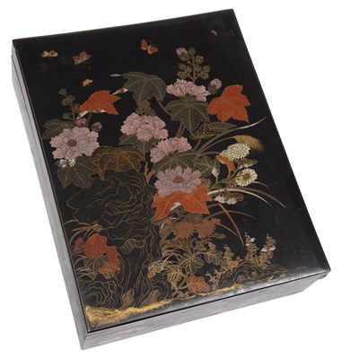 Lot 49 - Japanese Mother-of-Pearl Inlaid Lacquer Box...
