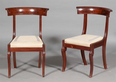 Lot 117 - Set of Four Regency Style Mahogany Dining...
