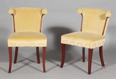 Lot 140 - Set of Eight Upholstered Dining Chairs Height...