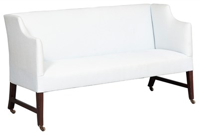 Lot 97 - George III Style Upholstered Mahogany Settee...