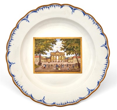 Lot 189 - KPM Porcelain Topographical Charger Depicting...