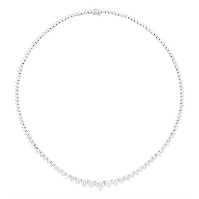 Lot 161 - White Gold and Diamond Necklace